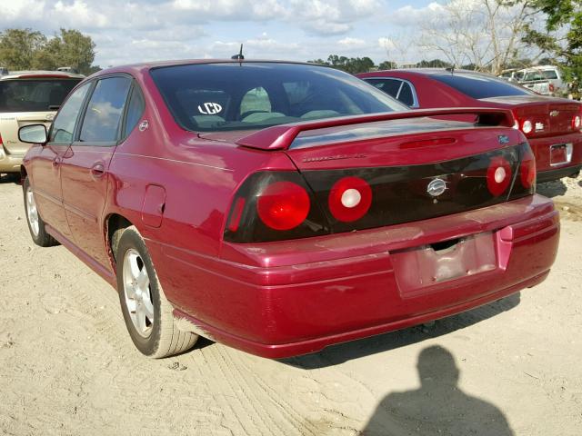 2G1WH52K659276848 - 2005 CHEVROLET IMPALA LS BURGUNDY photo 3