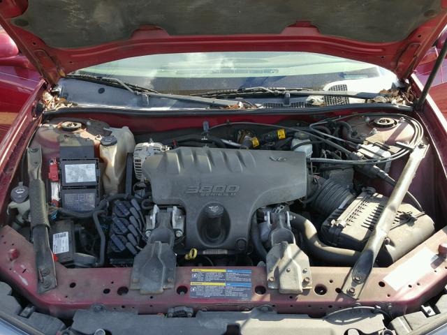 2G1WH52K659276848 - 2005 CHEVROLET IMPALA LS BURGUNDY photo 7