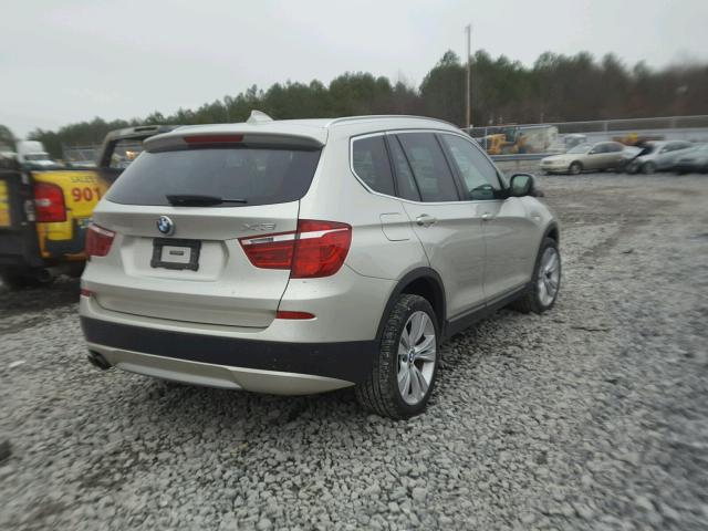 5UXWX7C50CL735813 - 2012 BMW X3 XDRIVE3 GOLD photo 4