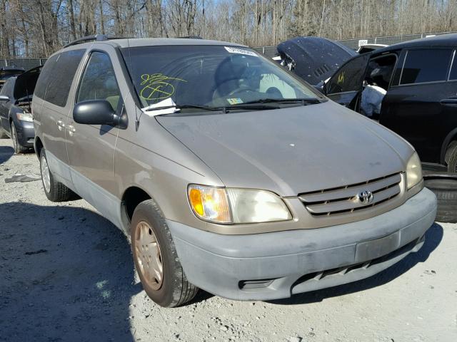 4T3ZF13C12U434959 - 2002 TOYOTA SIENNA LE TAN photo 1