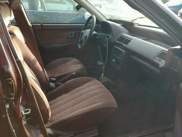 1HGED3658LL021472 - 1990 HONDA CIVIC LX MAROON photo 5