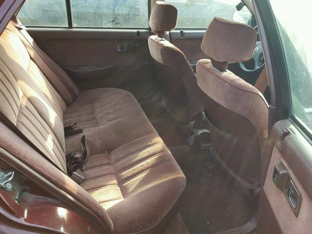 1HGED3658LL021472 - 1990 HONDA CIVIC LX MAROON photo 6