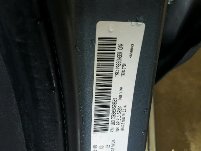 1B3LC56B09N508559 - 2009 DODGE AVENGER SX GRAY photo 10