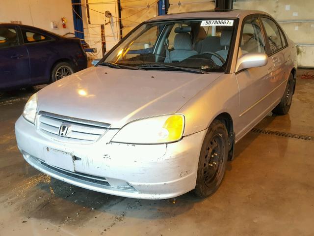 JHMES26751S004890 - 2001 HONDA CIVIC EX SILVER photo 2