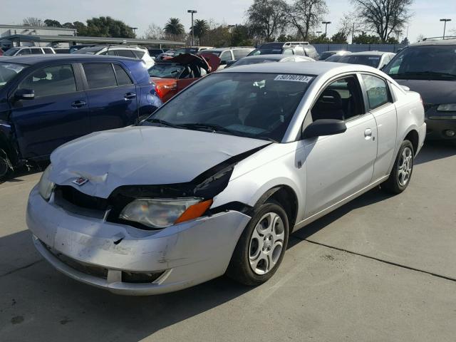 1G8AN12F03Z197193 - 2003 SATURN ION LEVEL SILVER photo 2