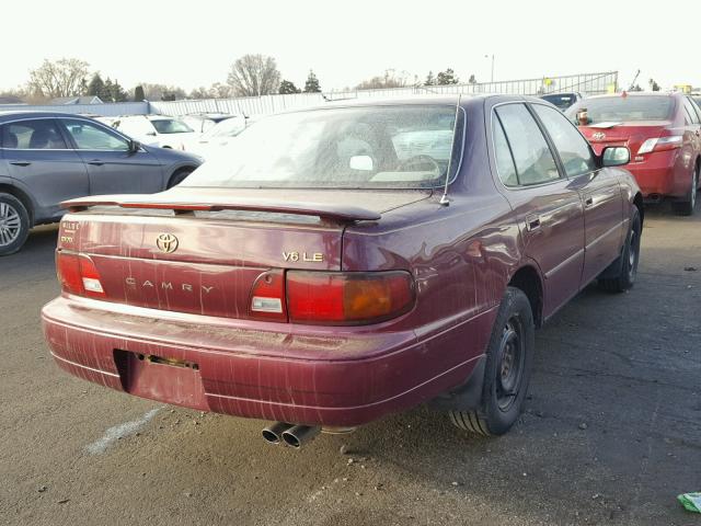 4T1BF12KXTU132297 - 1996 TOYOTA CAMRY LE MAROON photo 4