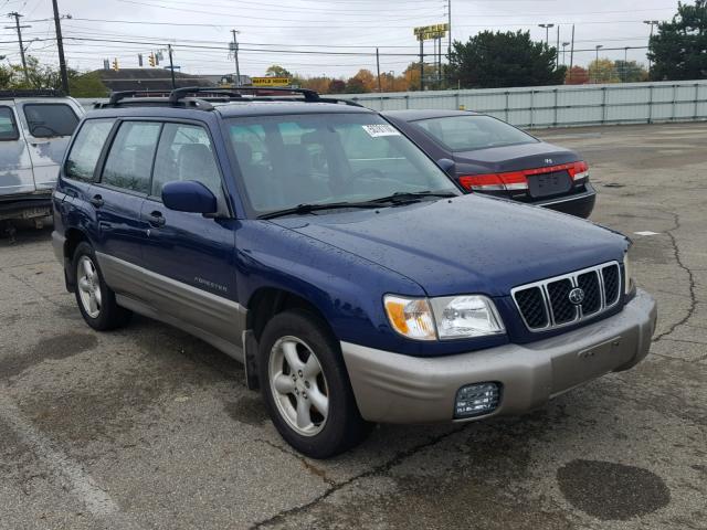 JF1SF65502H736896 - 2002 SUBARU FORESTER S BLUE photo 1