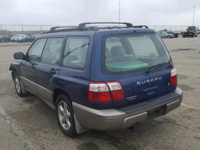 JF1SF65502H736896 - 2002 SUBARU FORESTER S BLUE photo 3
