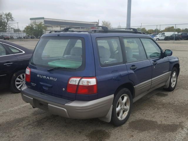 JF1SF65502H736896 - 2002 SUBARU FORESTER S BLUE photo 4