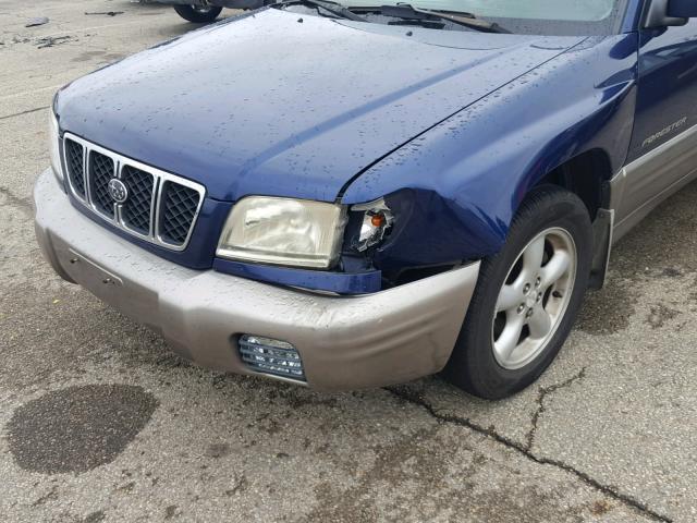 JF1SF65502H736896 - 2002 SUBARU FORESTER S BLUE photo 9
