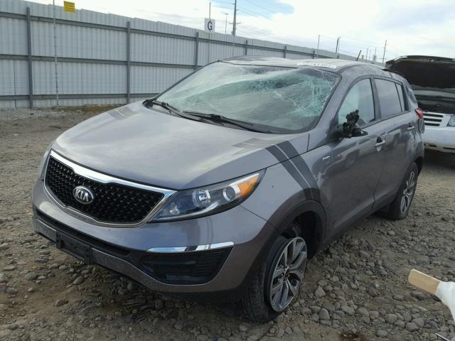 KNDPBCAC2G7821816 - 2016 KIA SPORTAGE L GRAY photo 2