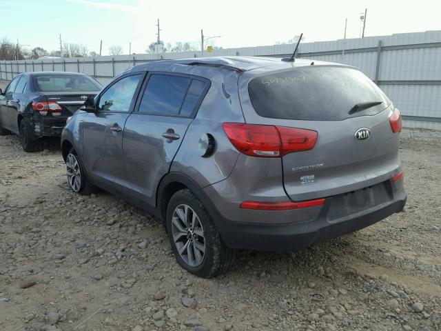 KNDPBCAC2G7821816 - 2016 KIA SPORTAGE L GRAY photo 3