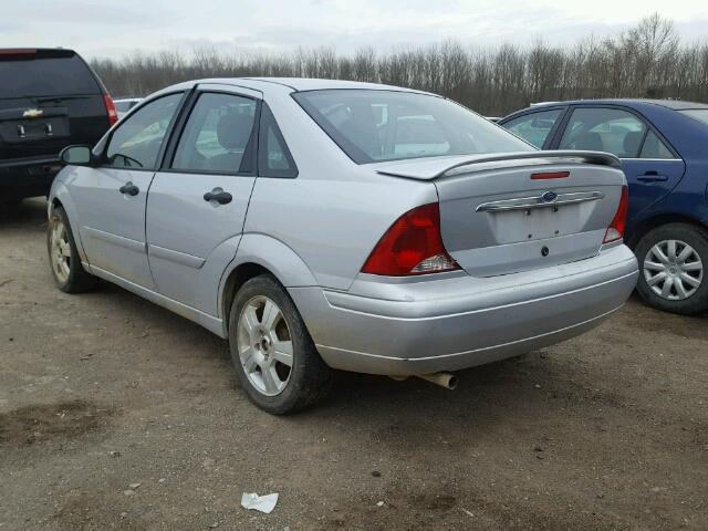 1FAFP38352W303139 - 2002 FORD FOCUS ZTS SILVER photo 3