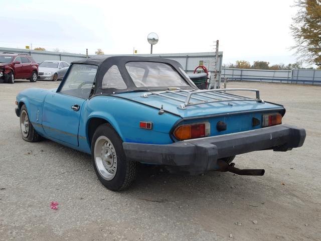 TFVDW6AT005612 - 1980 TRIUMPH CAR SPITFIRE BLUE photo 3