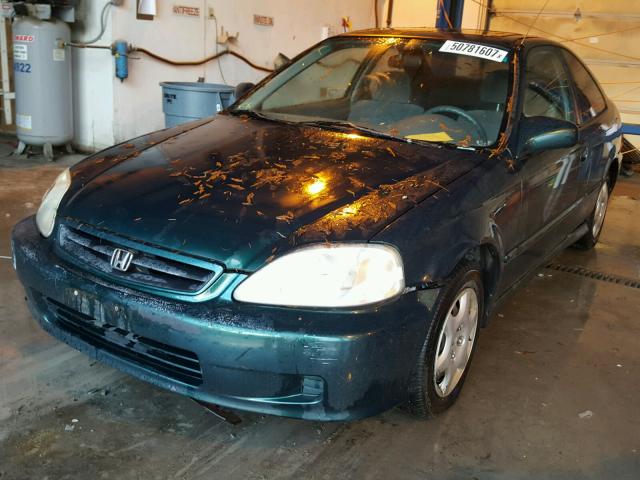 1HGEJ8248YL072318 - 2000 HONDA CIVIC EX GREEN photo 2