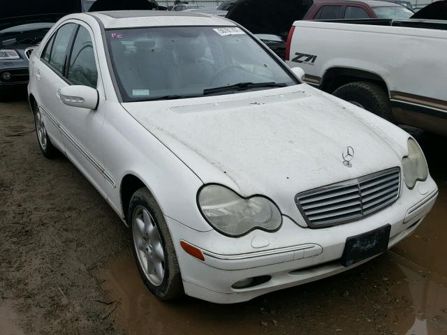 WDBRF61J11F131712 - 2001 MERCEDES-BENZ C 240 WHITE photo 1