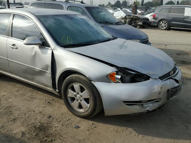 2G1WT55N089133936 - 2008 CHEVROLET IMPALA LT SILVER photo 9