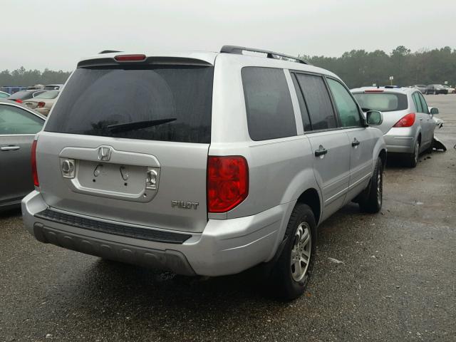 2HKYF18424H525035 - 2004 HONDA PILOT EX SILVER photo 4