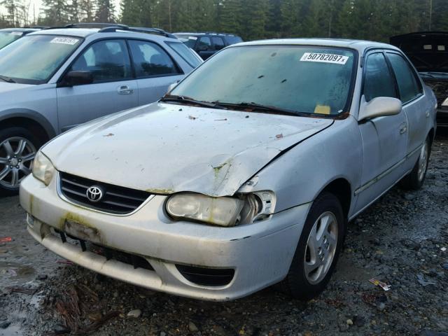 1NXBR12E91Z495155 - 2001 TOYOTA COROLLA CE SILVER photo 2