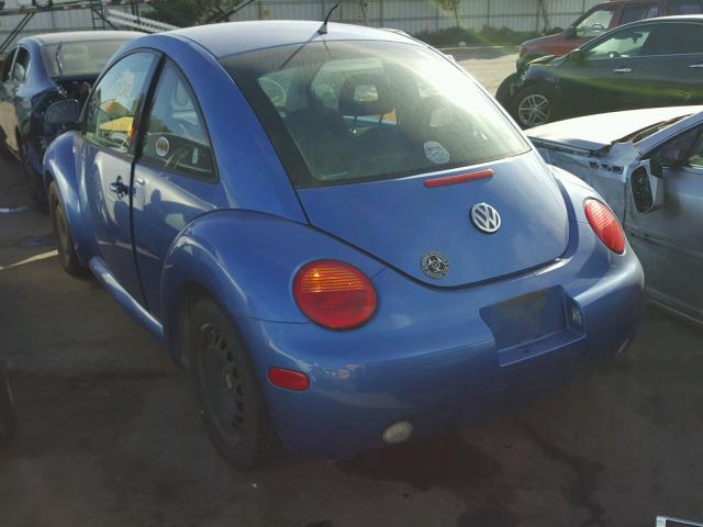 3VWBC21C7XM425353 - 1999 VOLKSWAGEN NEW BEETLE 蓝色 照片 3