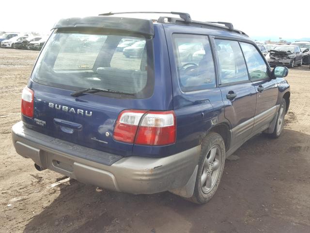 JF1SF65591H734059 - 2001 SUBARU FORESTER S BLUE photo 4