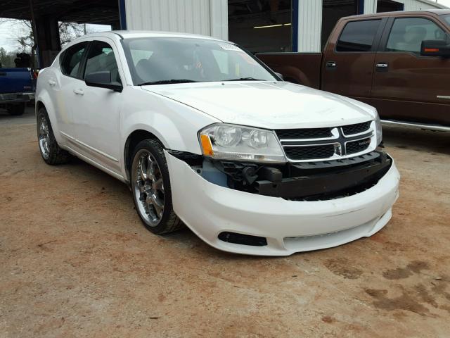 1C3CDZAB4DN722638 - 2013 DODGE AVENGER SE WHITE photo 1