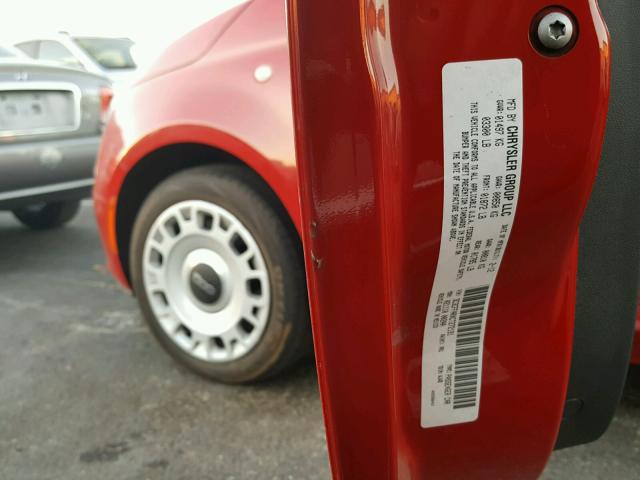 3C3CFFARXCT272191 - 2012 FIAT 500 POP RED photo 10