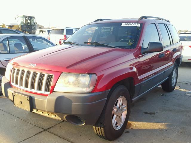 1J4GX48S74C315450 - 2004 JEEP GRAND CHER BURGUNDY photo 2