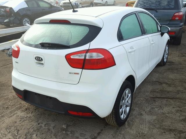 KNADN5A37C6068481 - 2012 KIA RIO EX WHITE photo 4