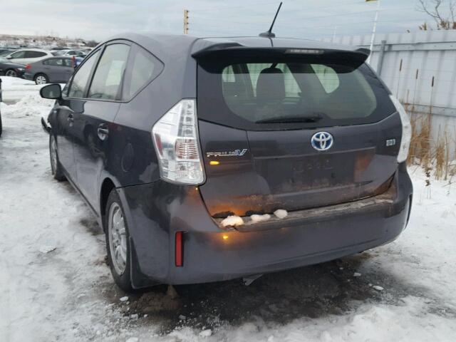 JTDZN3EU4D3241814 - 2013 TOYOTA PRIUS V GRAY photo 3