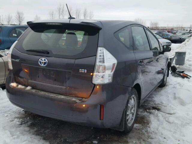 JTDZN3EU4D3241814 - 2013 TOYOTA PRIUS V GRAY photo 4