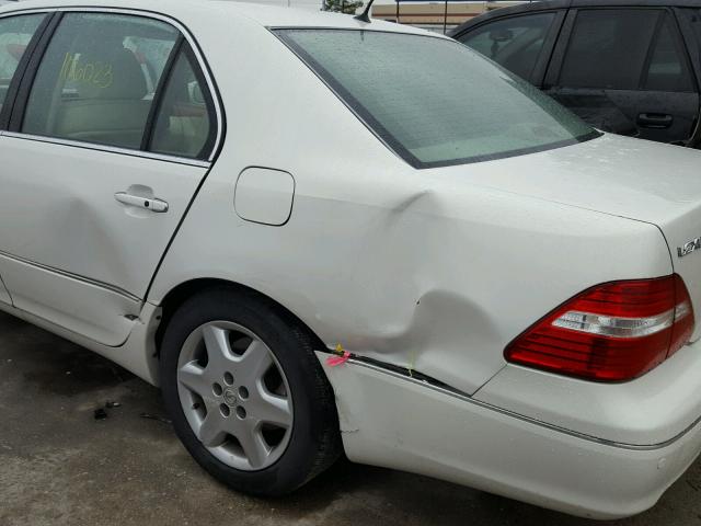 JTHBN36F540132621 - 2004 LEXUS LS 430 WHITE photo 9