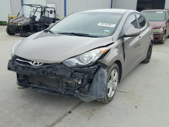 5NPDH4AEXBH060613 - 2011 HYUNDAI ELANTRA GL BROWN photo 2