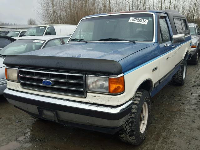 1FTEF14Y9LPB07201 - 1990 FORD F150 BLUE photo 2