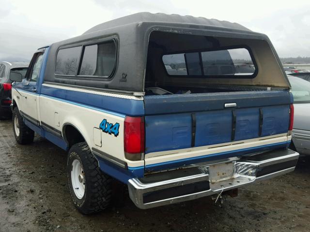 1FTEF14Y9LPB07201 - 1990 FORD F150 BLUE photo 3