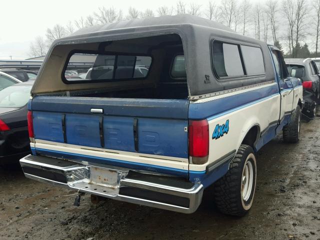 1FTEF14Y9LPB07201 - 1990 FORD F150 BLUE photo 4