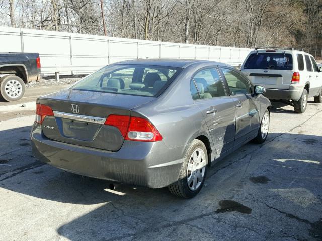 2HGFA16589H369702 - 2009 HONDA CIVIC LX GRAY photo 4