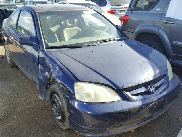 1HGEM22942L040215 - 2002 HONDA CIVIC EX BLUE photo 1