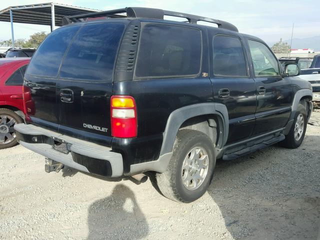 1GNEK13TX3R164231 - 2003 CHEVROLET TAHOE K150 BLACK photo 4