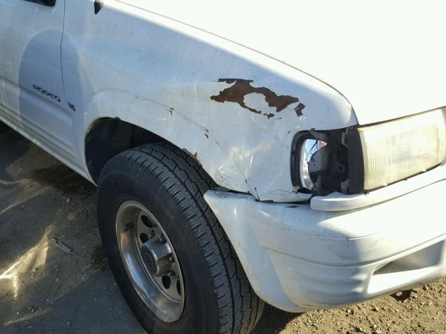 4S2CK58W8W4376349 - 1998 ISUZU RODEO S WHITE photo 9