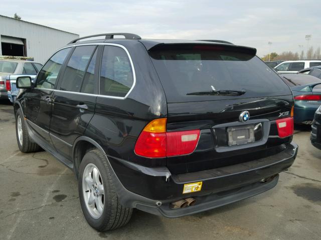 5UXFB33572LH39334 - 2002 BMW X5 4.4I BLACK photo 3