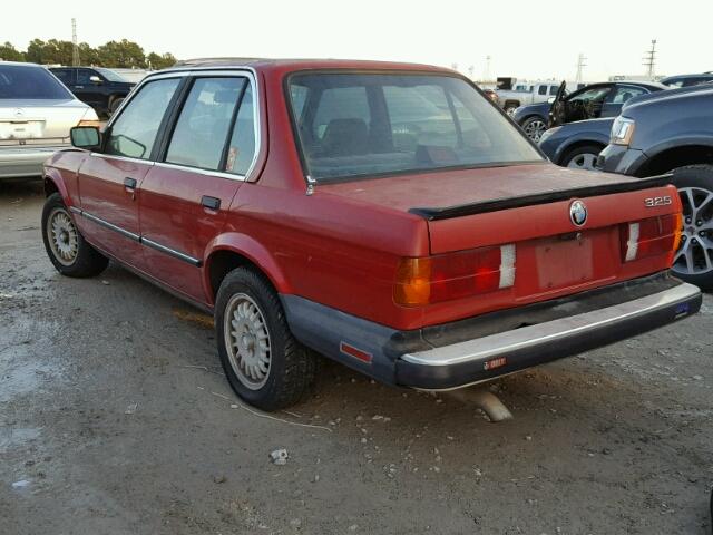 WBAAE6402G0990272 - 1986 BMW 325 E AUTO RED photo 3