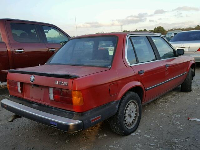 WBAAE6402G0990272 - 1986 BMW 325 E AUTO RED photo 4