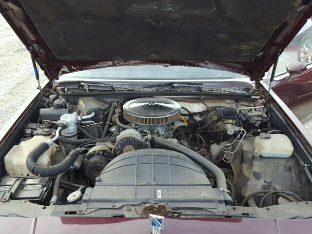 1G4GM11A5HP423185 - 1987 BUICK REGAL LIMI MAROON photo 7