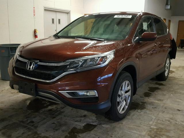 5J6RM4H51FL007060 - 2015 HONDA CR-V EX MAROON photo 2