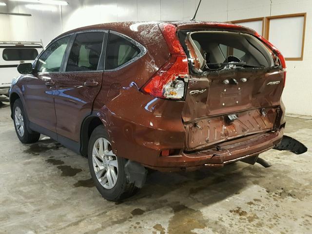 5J6RM4H51FL007060 - 2015 HONDA CR-V EX MAROON photo 3