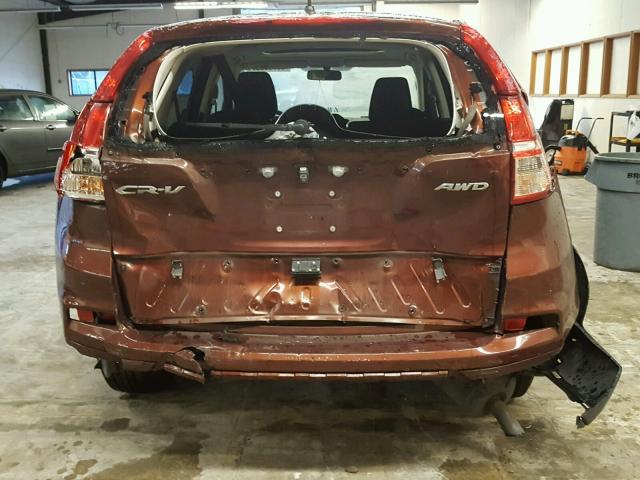 5J6RM4H51FL007060 - 2015 HONDA CR-V EX MAROON photo 9