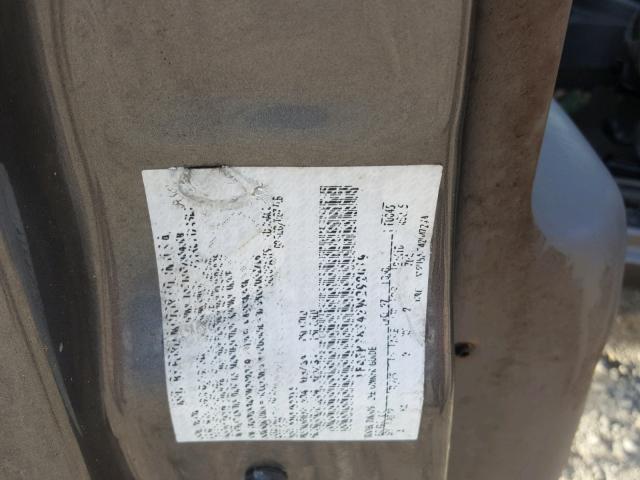 1FAFP38342W292019 - 2002 FORD FOCUS ZTS GRAY photo 10