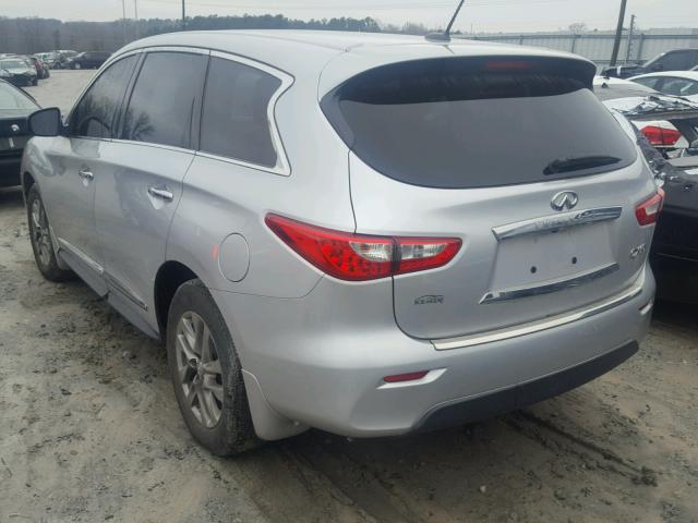 5N1AL0MN8EC518019 - 2014 INFINITI QX60 SILVER photo 3