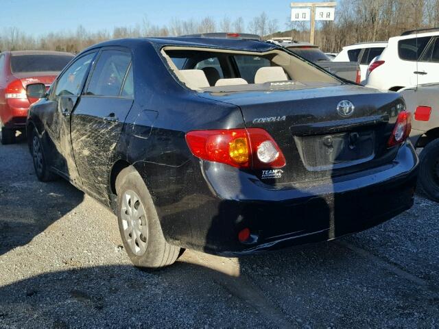 JTDBL40E699022578 - 2009 TOYOTA COROLLA BA BLACK photo 3